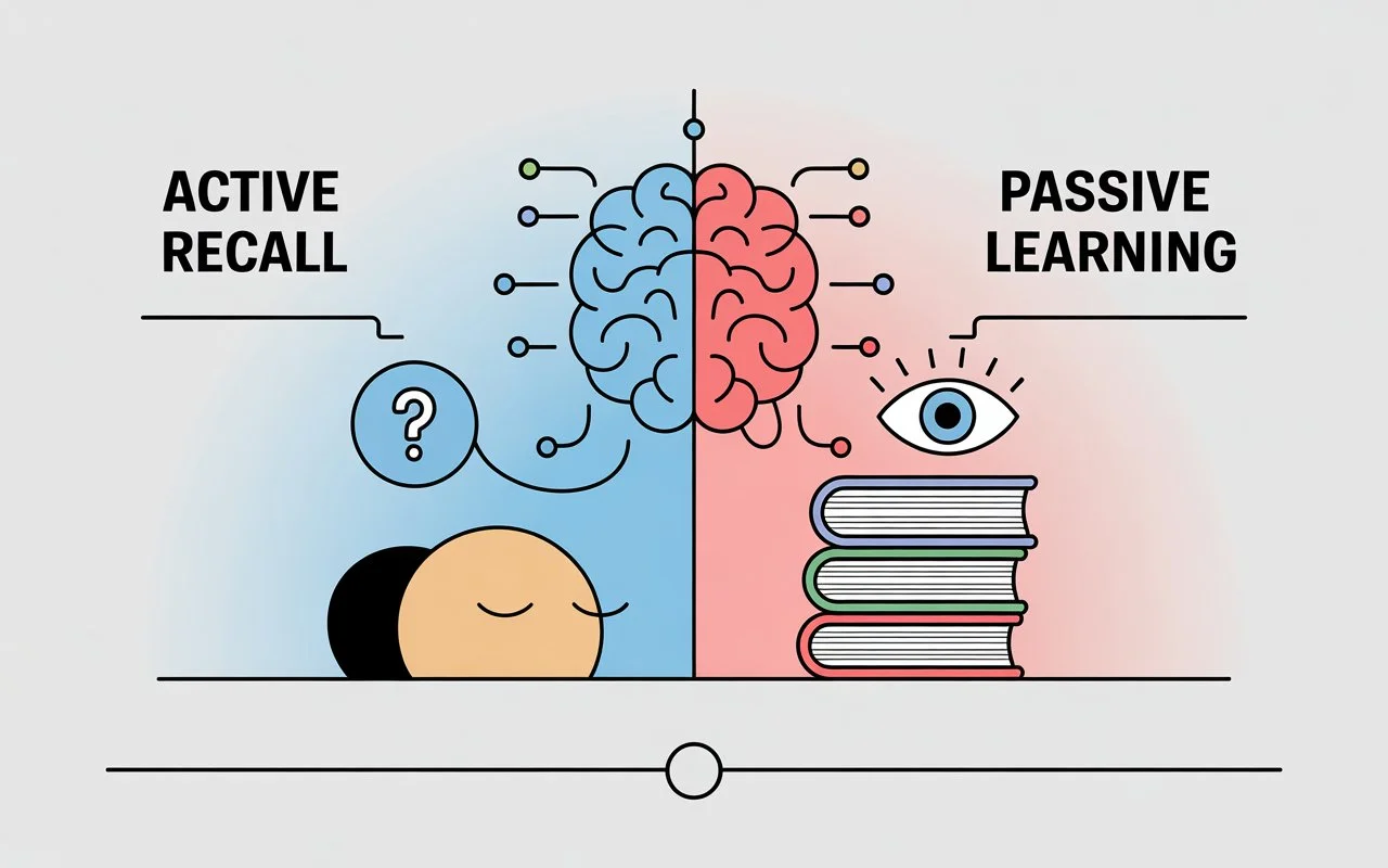 Active Recall vs Passive Learning: What’s the Real Difference (With Examples)